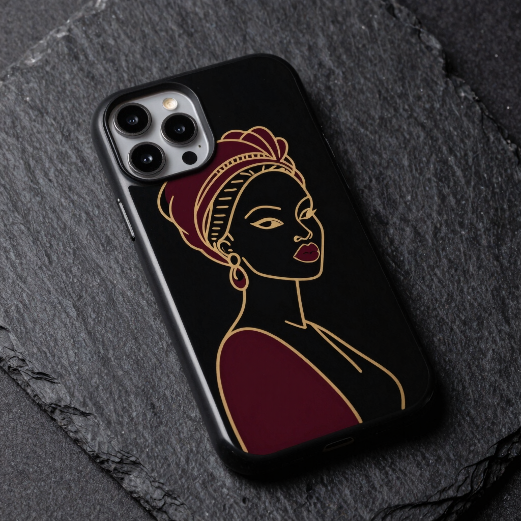 Funda de Móvil Silueta Dorada