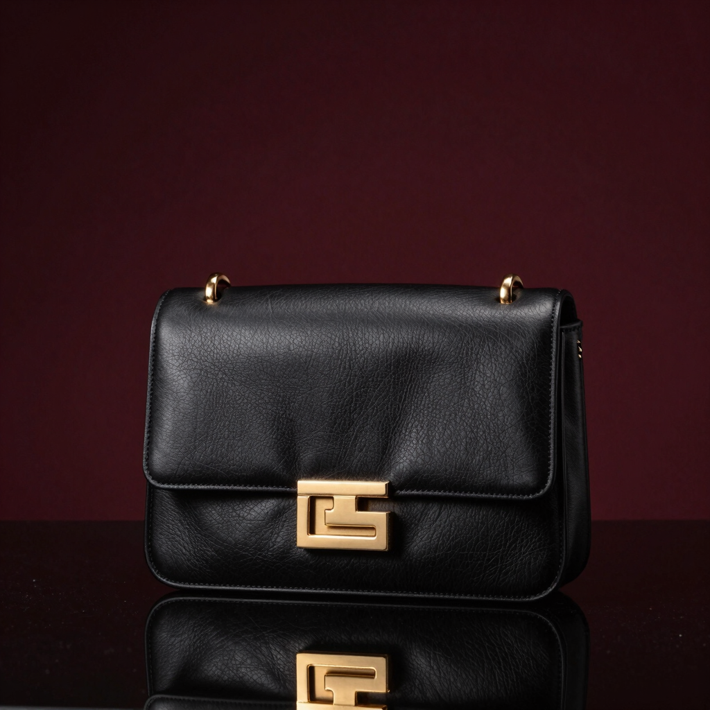 Bolso de Hombro Ébano y Oro