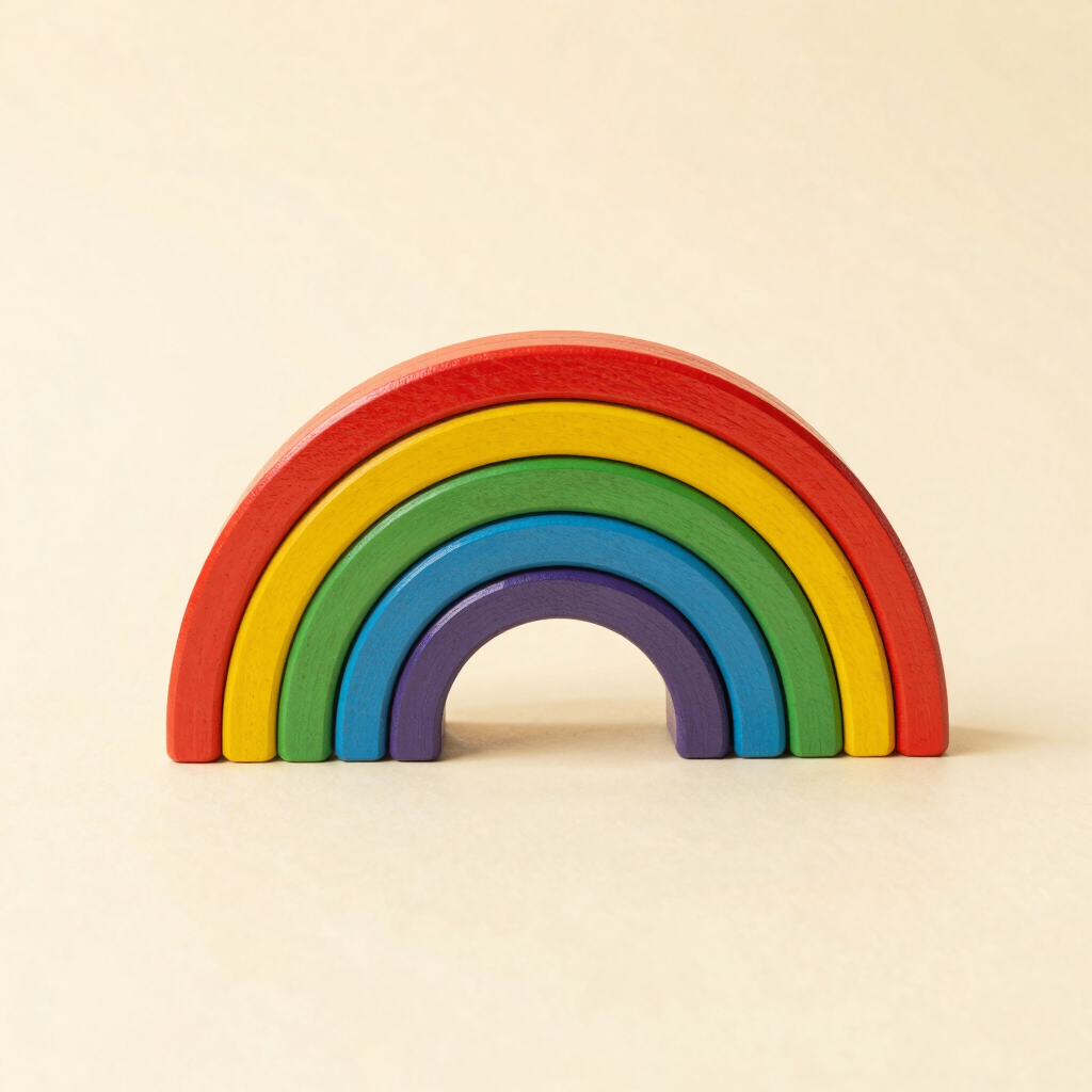 Wooden Rainbow Stacking Arch Set