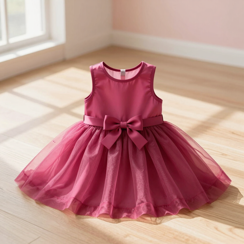 Vestido Festivo Frambuesa