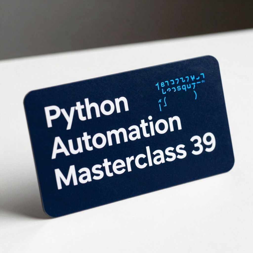 Python Automation Masterclass