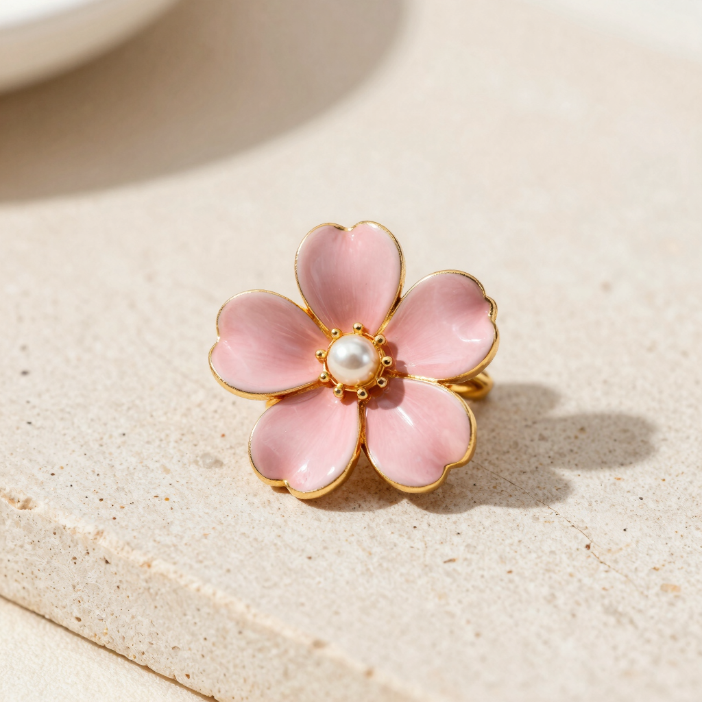 Dilkash Meenakari Floral Brooch