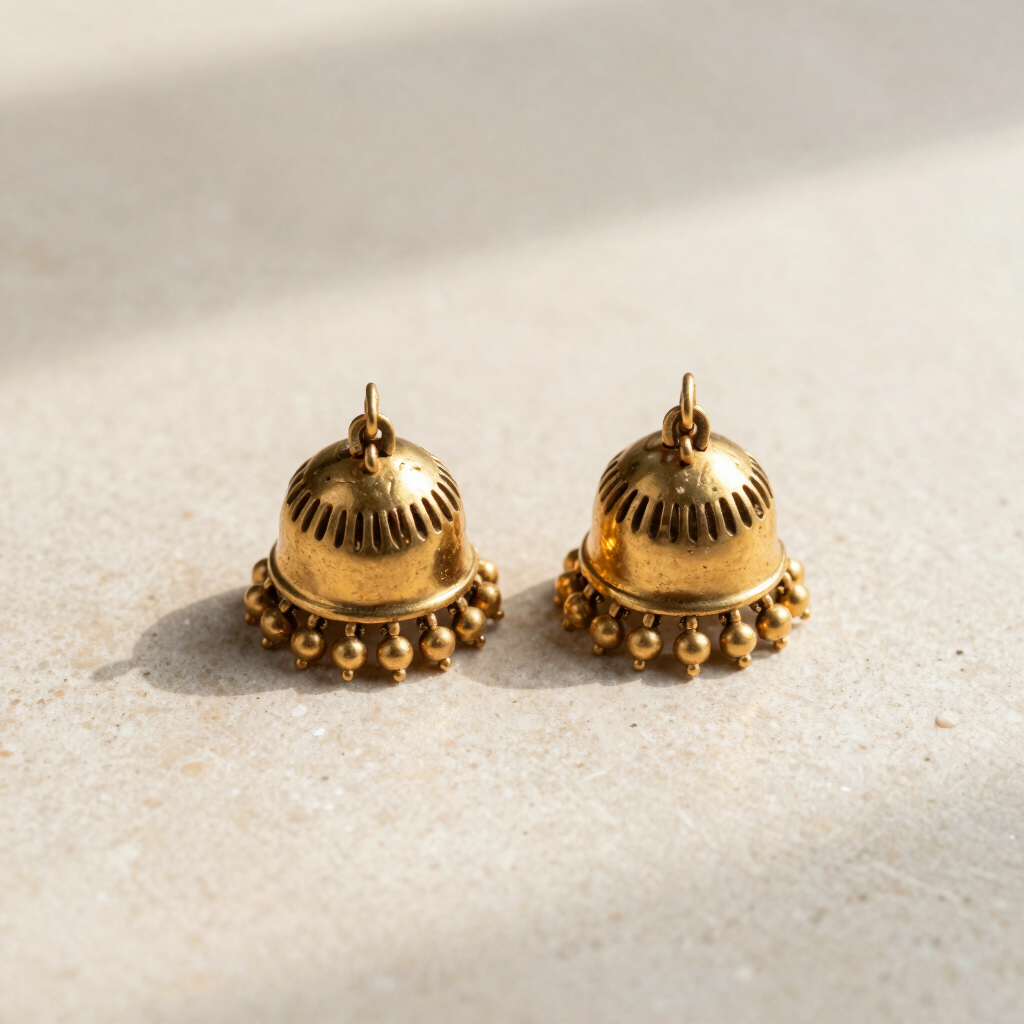 Gulrez Antique Gold Jhumkas