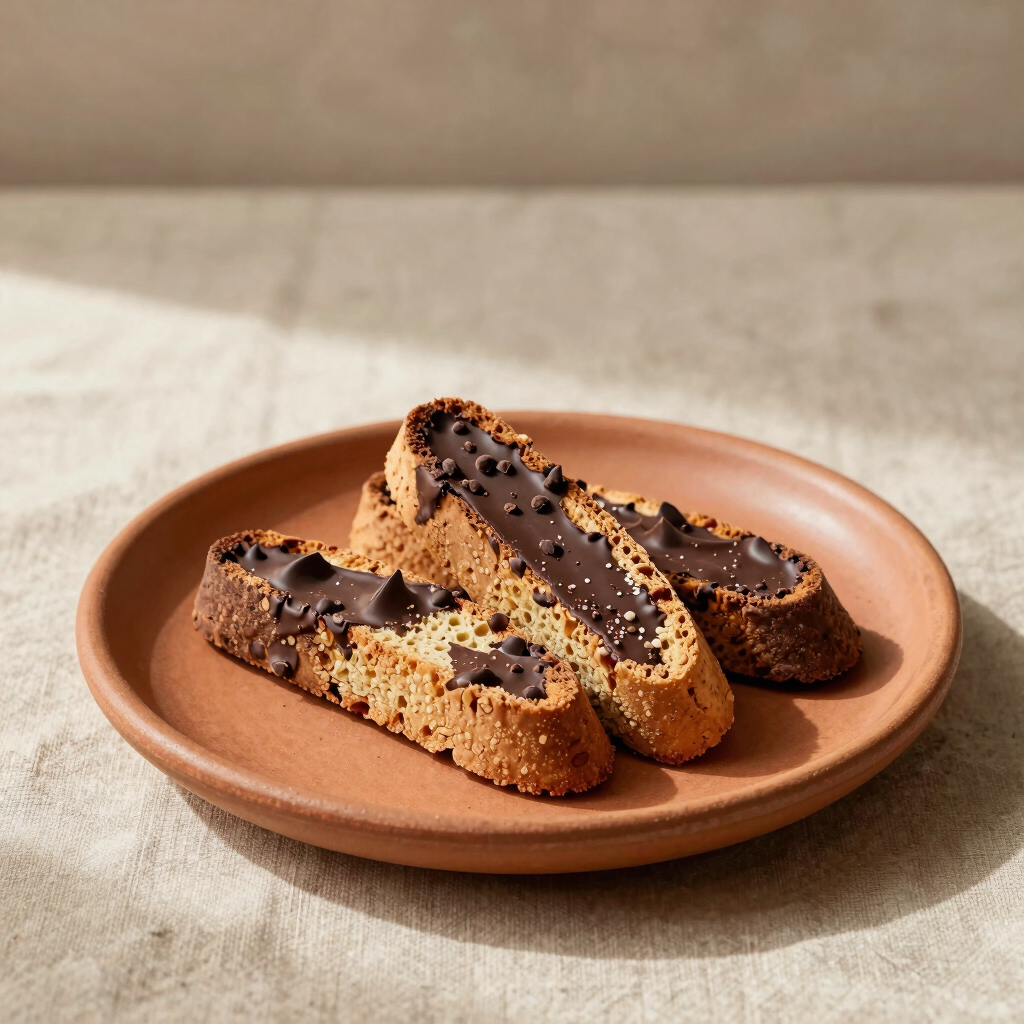 Dark Chocolate Sea Salt Biscotti