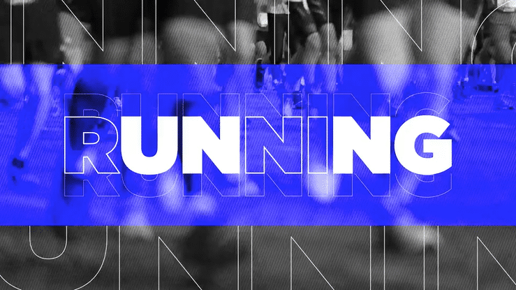 Motion Design Running France habillage tv kinetype animation de texte Kinetic typography motion desi