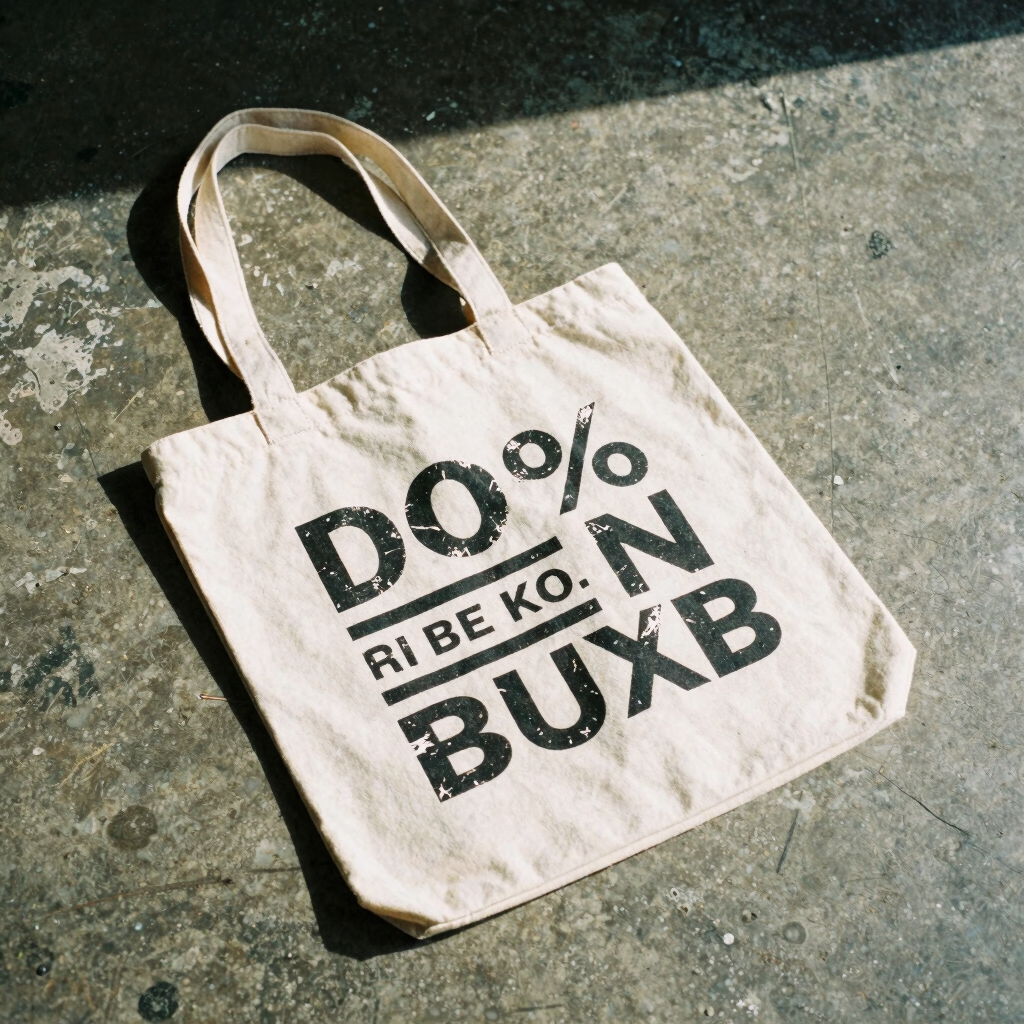 Noise Typography Tote Bag