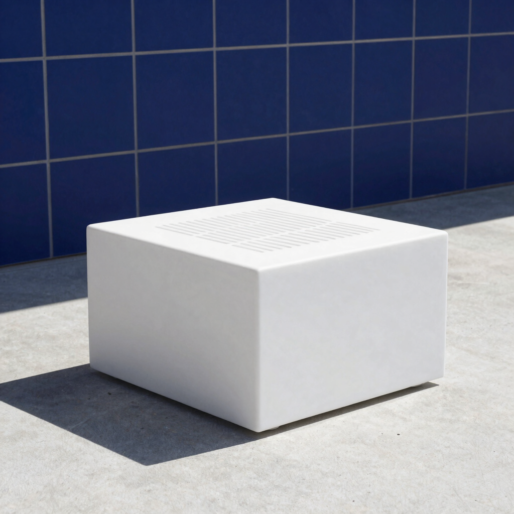 Grid Pool Ottoman