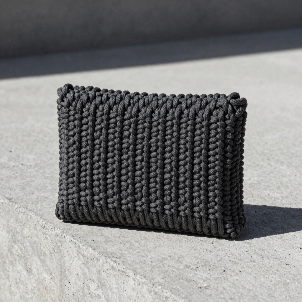 The Brutalist clutch in charcoal