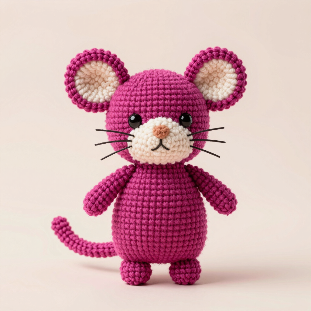 Juguete de Crochet Ratoncito Amigurumi