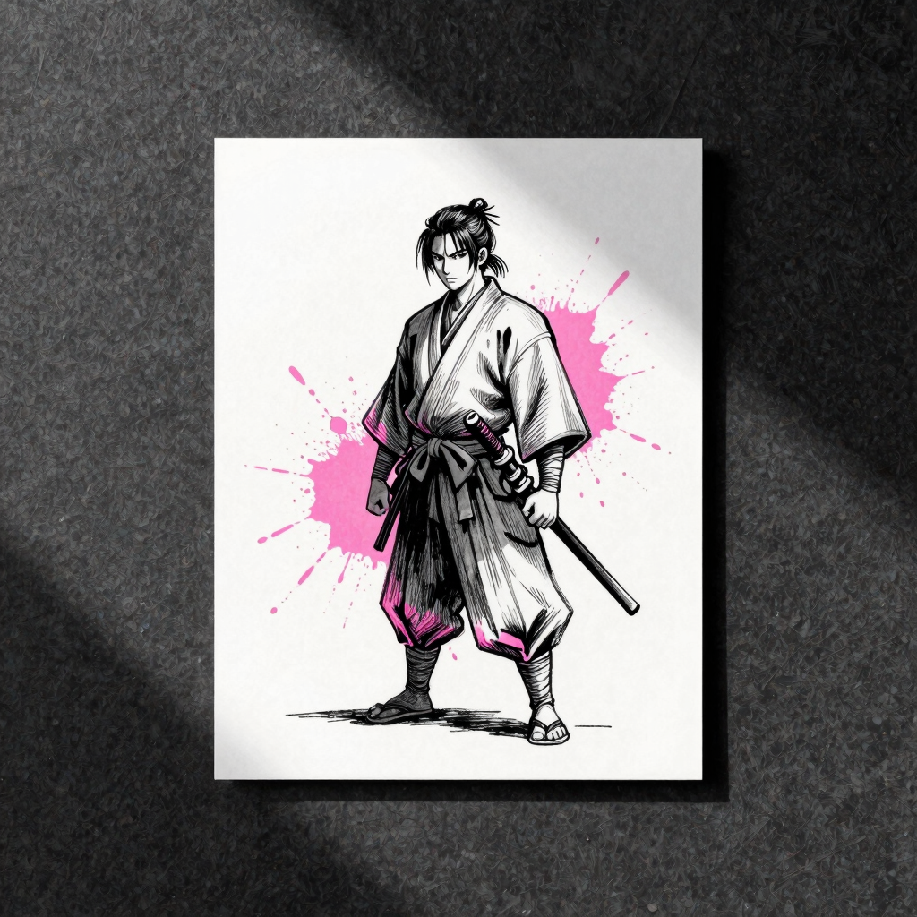 Neon Ronin Sketch Card