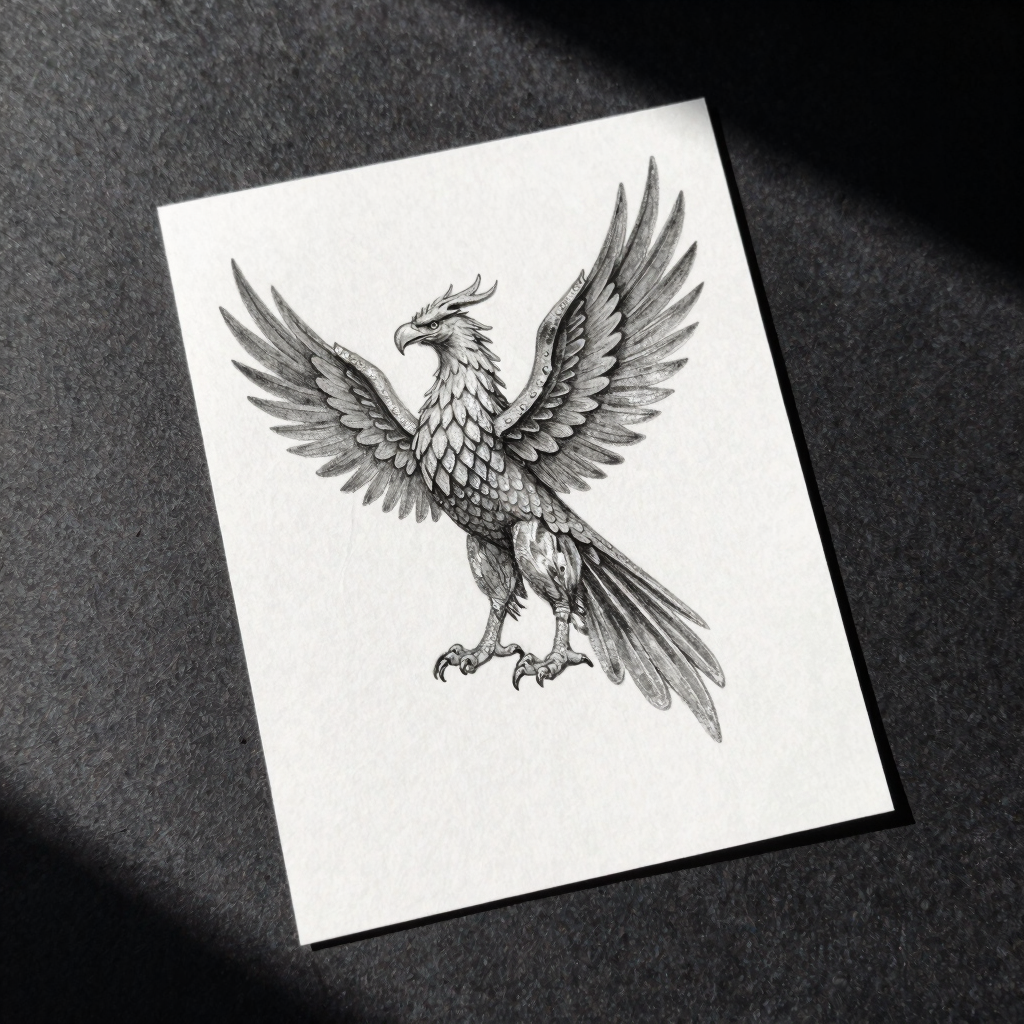 Mythical Gryphon Sketch Card