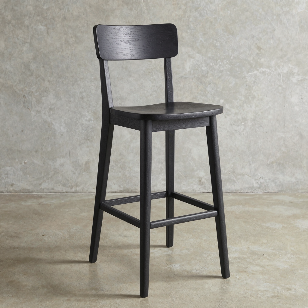 Soot High-Back Bar Stool
