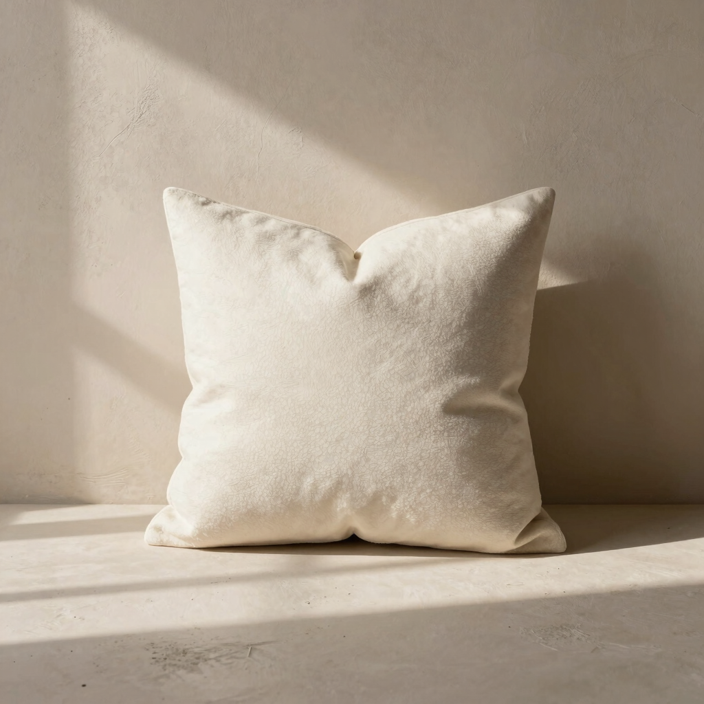 Bone Bouclé Accent Pillow