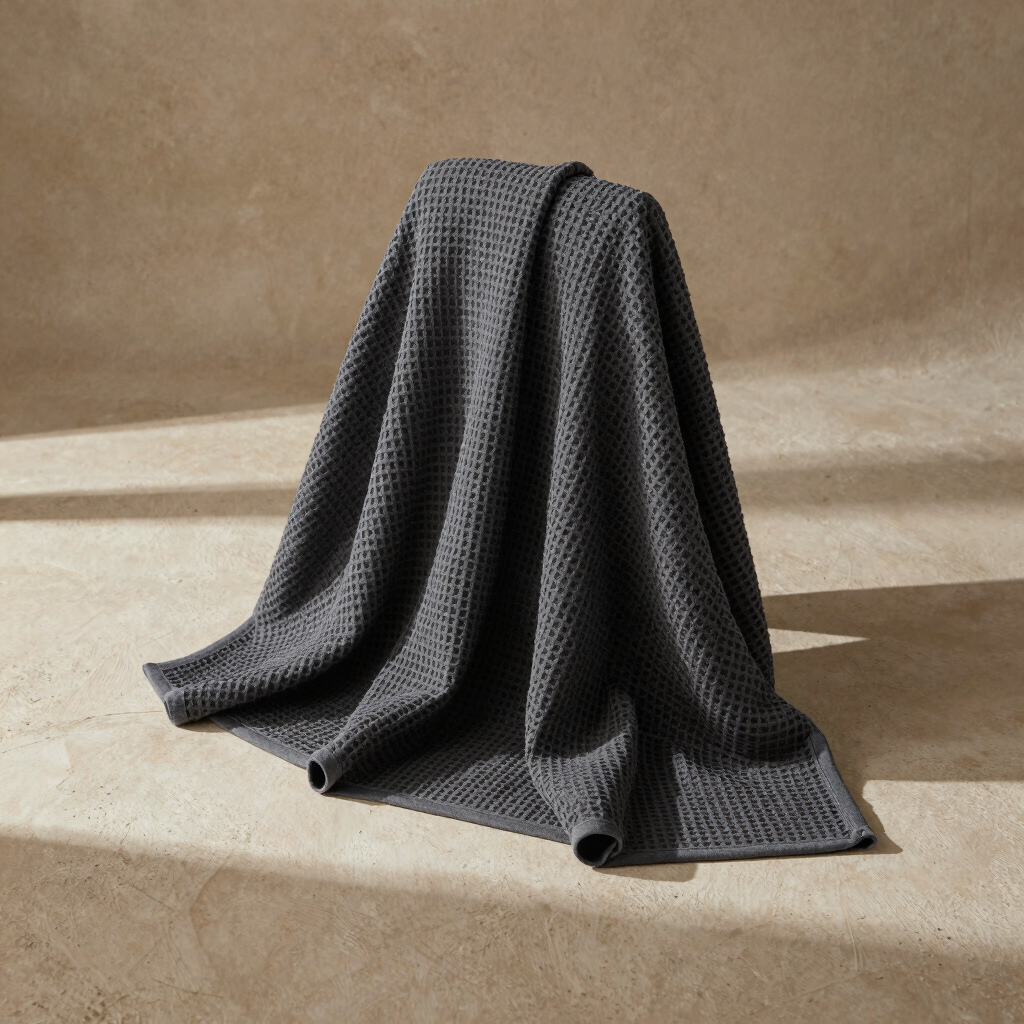 Charcoal Waffle Throw Blanket