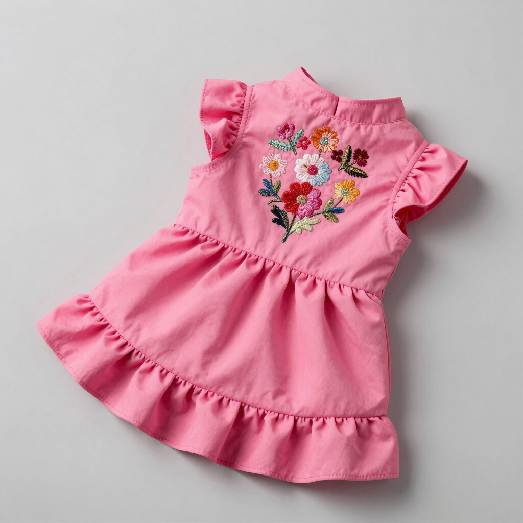 Vestido Artesanal Flor de Durazno