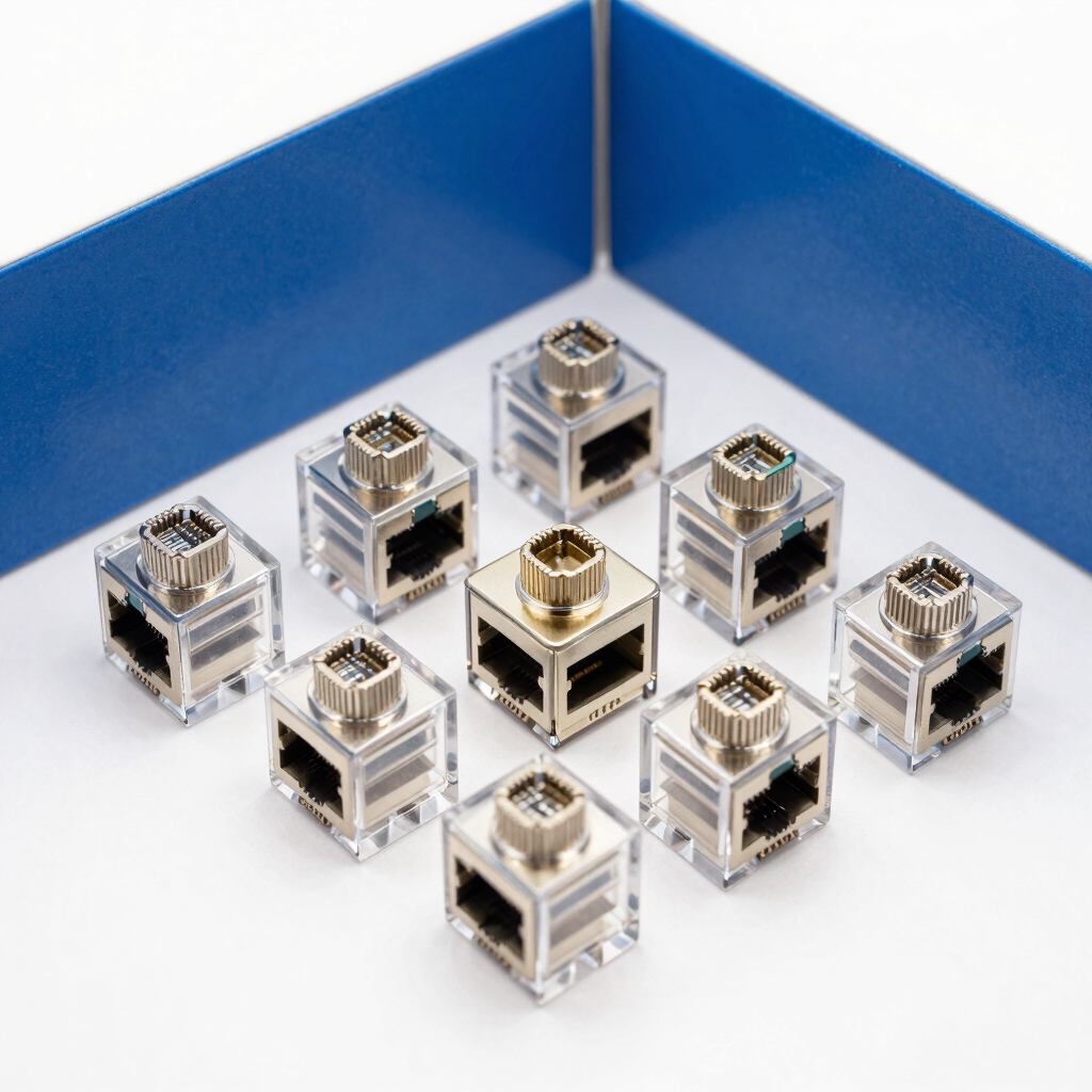 Conector RJ45 Blindado CAT6 - Pacote com 50 Unidades