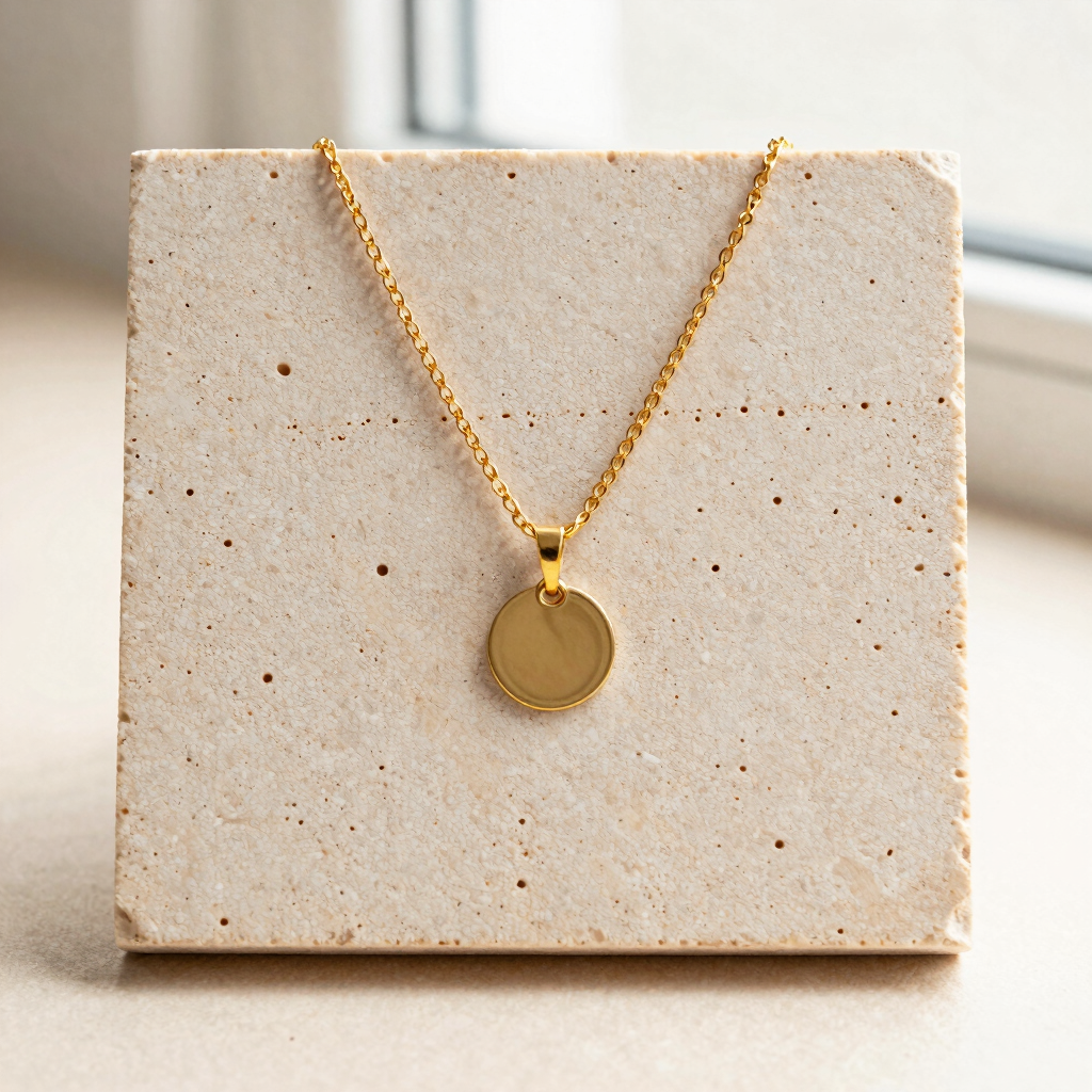 Collar Medalla Circular Delicada