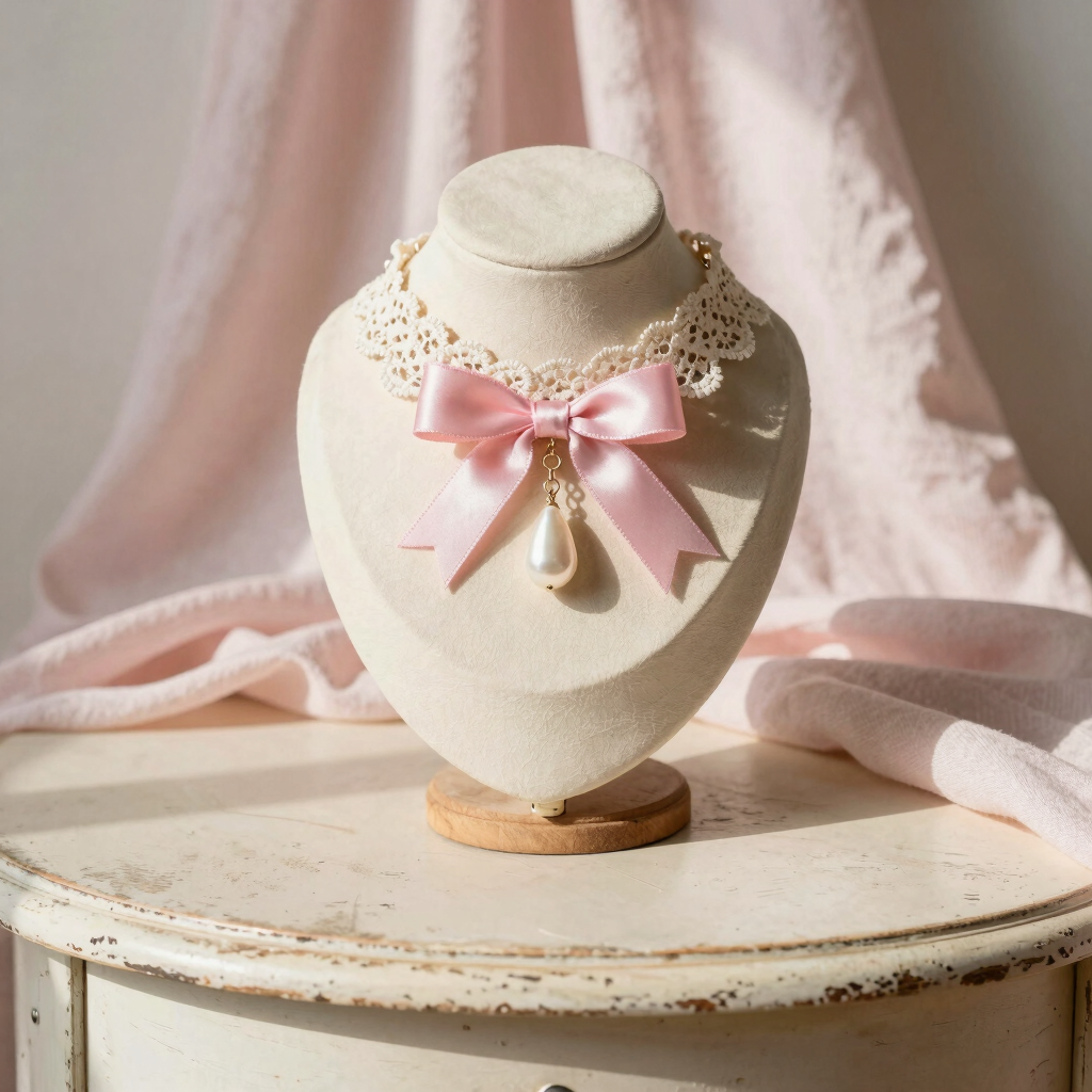 Satin Ribbon & Lace Choker
