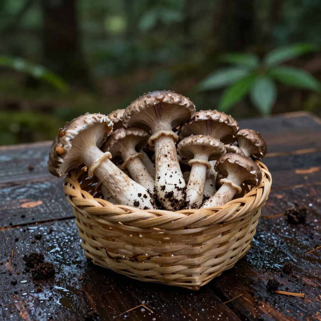 Foraged Wild Mushroom Basket