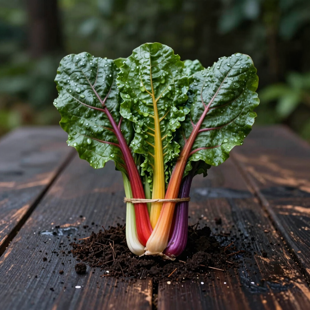 Crisp Rainbow Swiss Chard Bunch