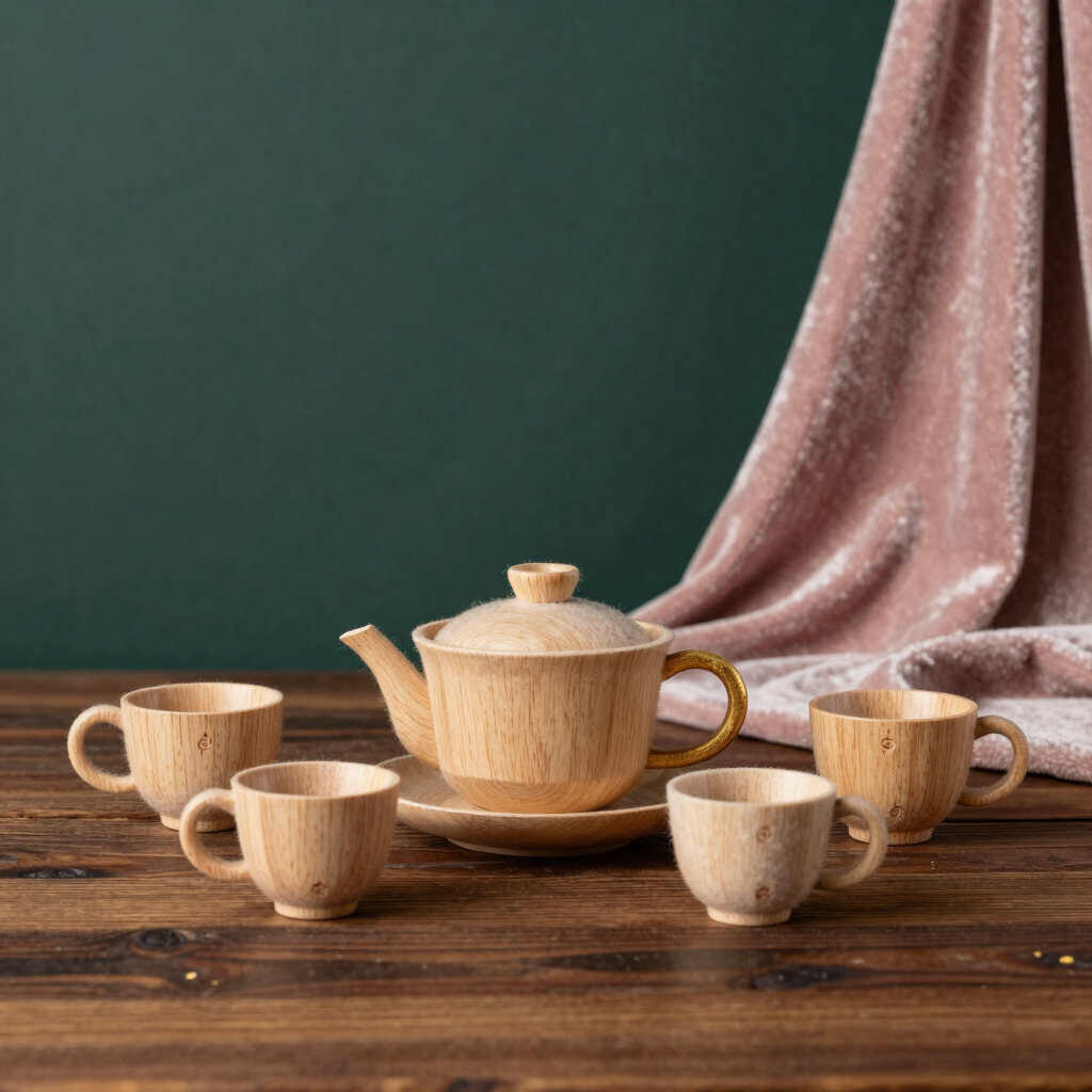 Heirloom Felt Herbal Tea Set