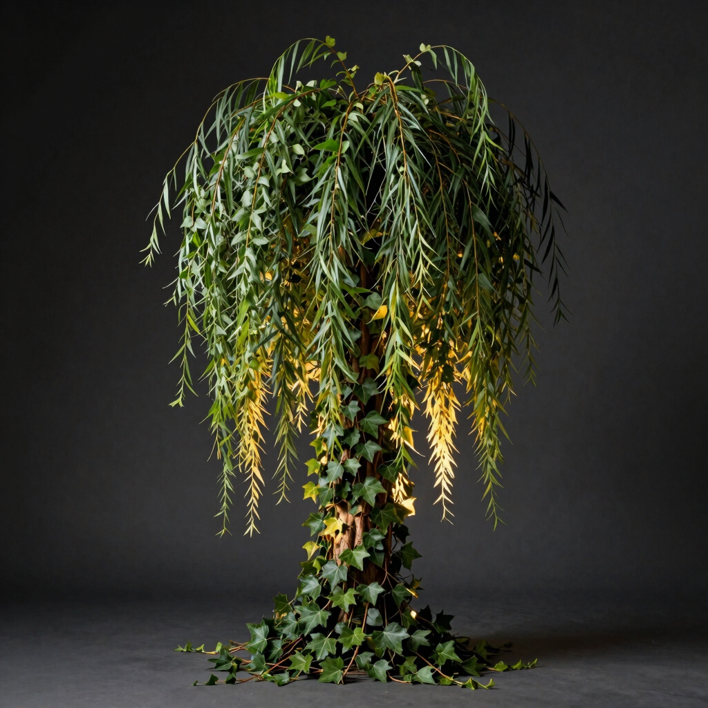 Cascading Willow & Ivy Pillar