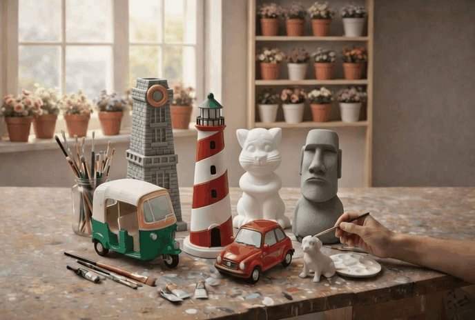 contact statue painting