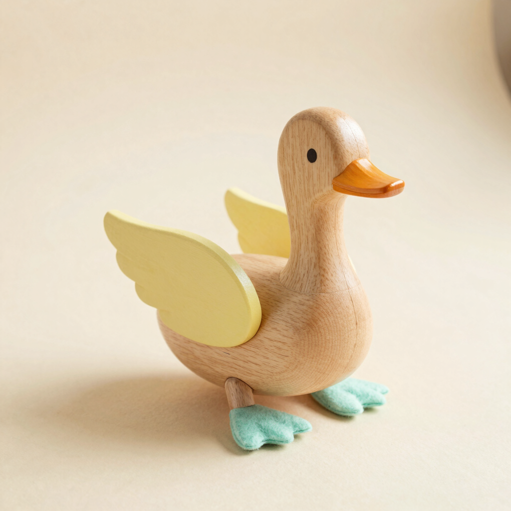Hala Push-Along Wooden Duck
