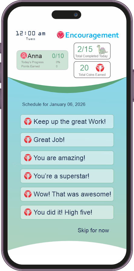 Transition Buddy - Encouragement Portal for Autism App