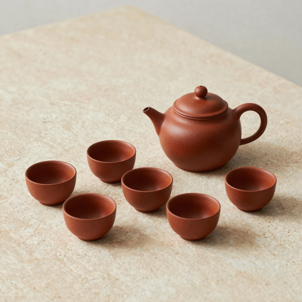 Handcrafted Terracotta Chai Set