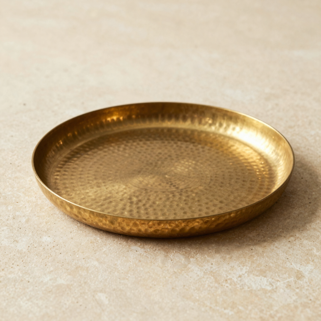 Hammered Brass Serving Platter