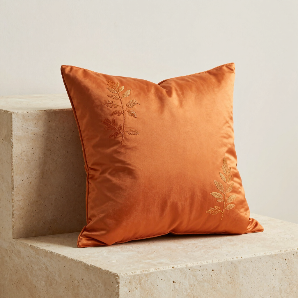 Royal Marigold Silk Cushion Cover
