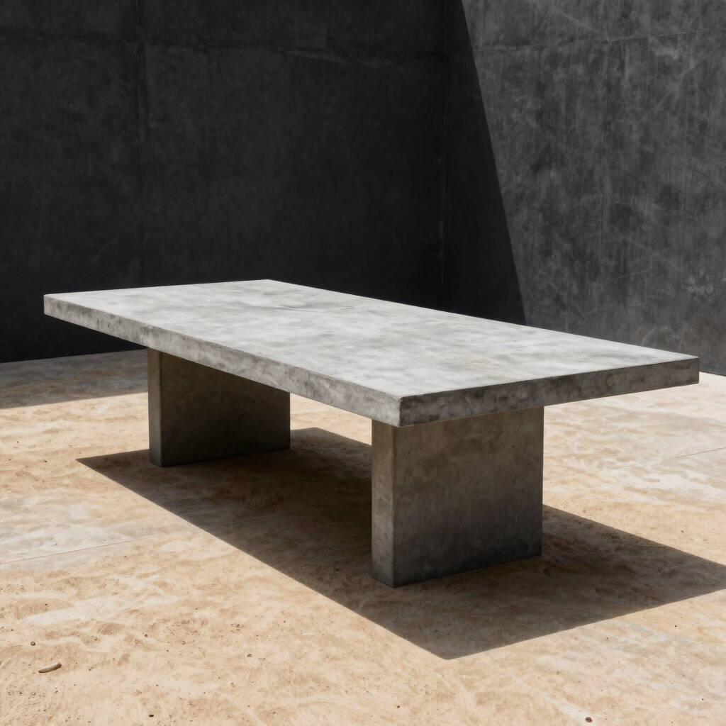 Monolithic Concrete Dining Table