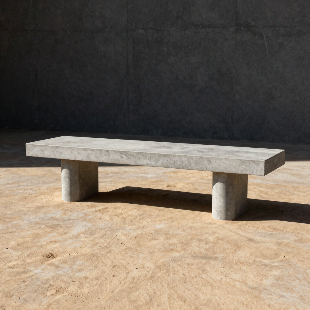 Brutalist Pillar Bench