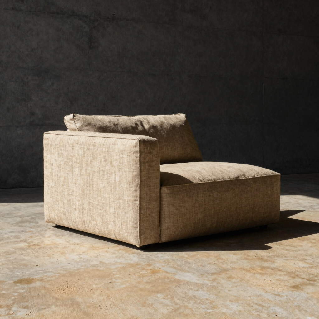 Coarse Linen Modular Sofa Block