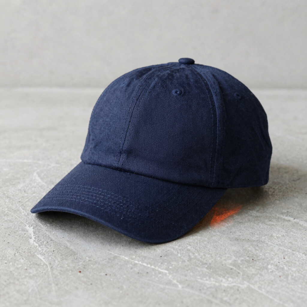 Topi Baseball Katun Navy