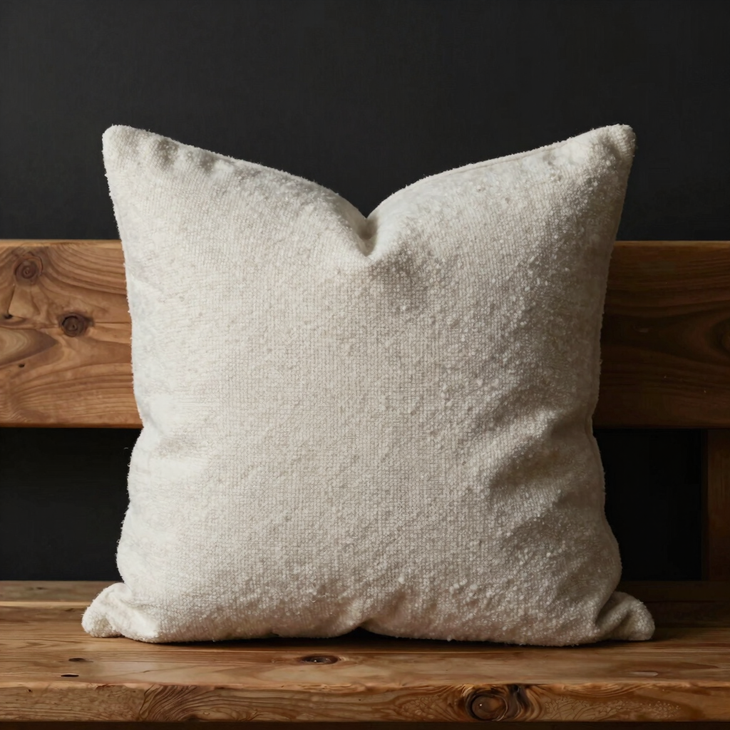 Undyed Bouclé Decor Pillow