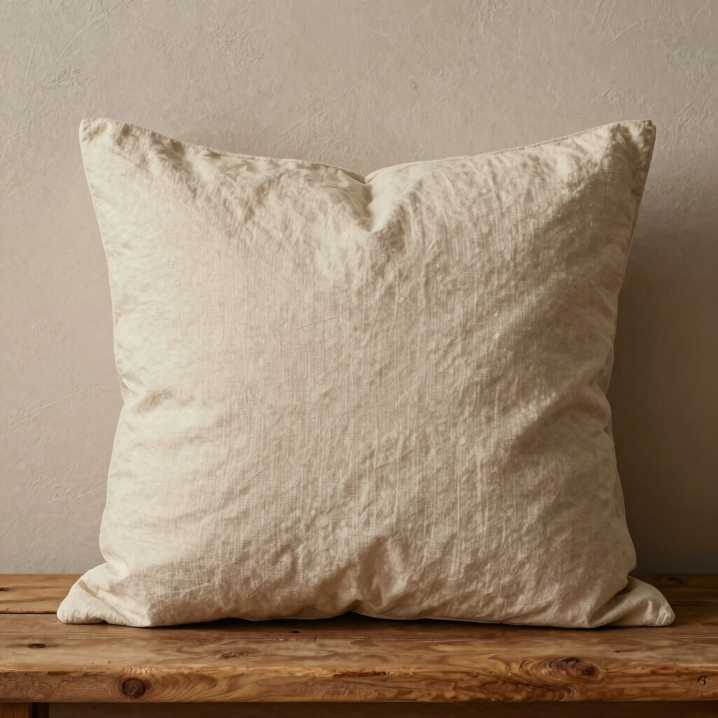 Oatmeal Slub Cotton Pillow Cover