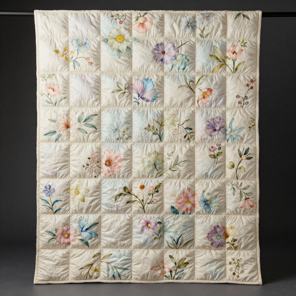 Opal Iridescent Floral Panel