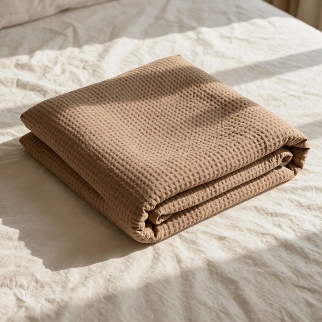 Quilted Waffle Bed Coverlet