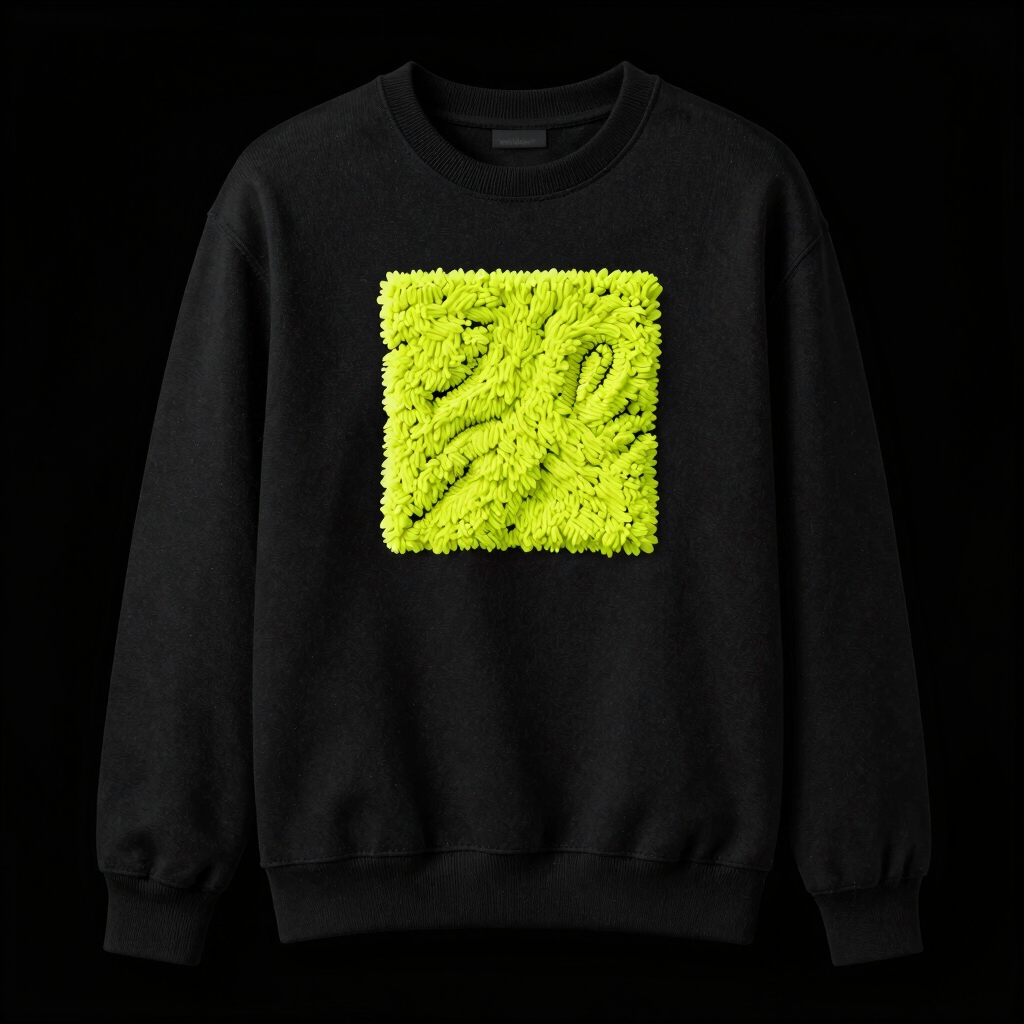 Buzo Crewneck Glitch Amarillo
