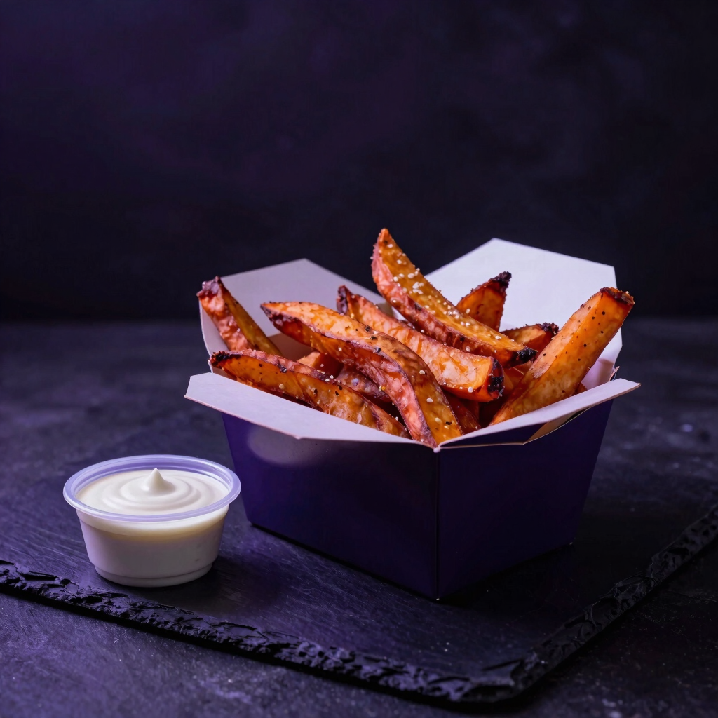 Camotes Fritos con Salsa de Ají