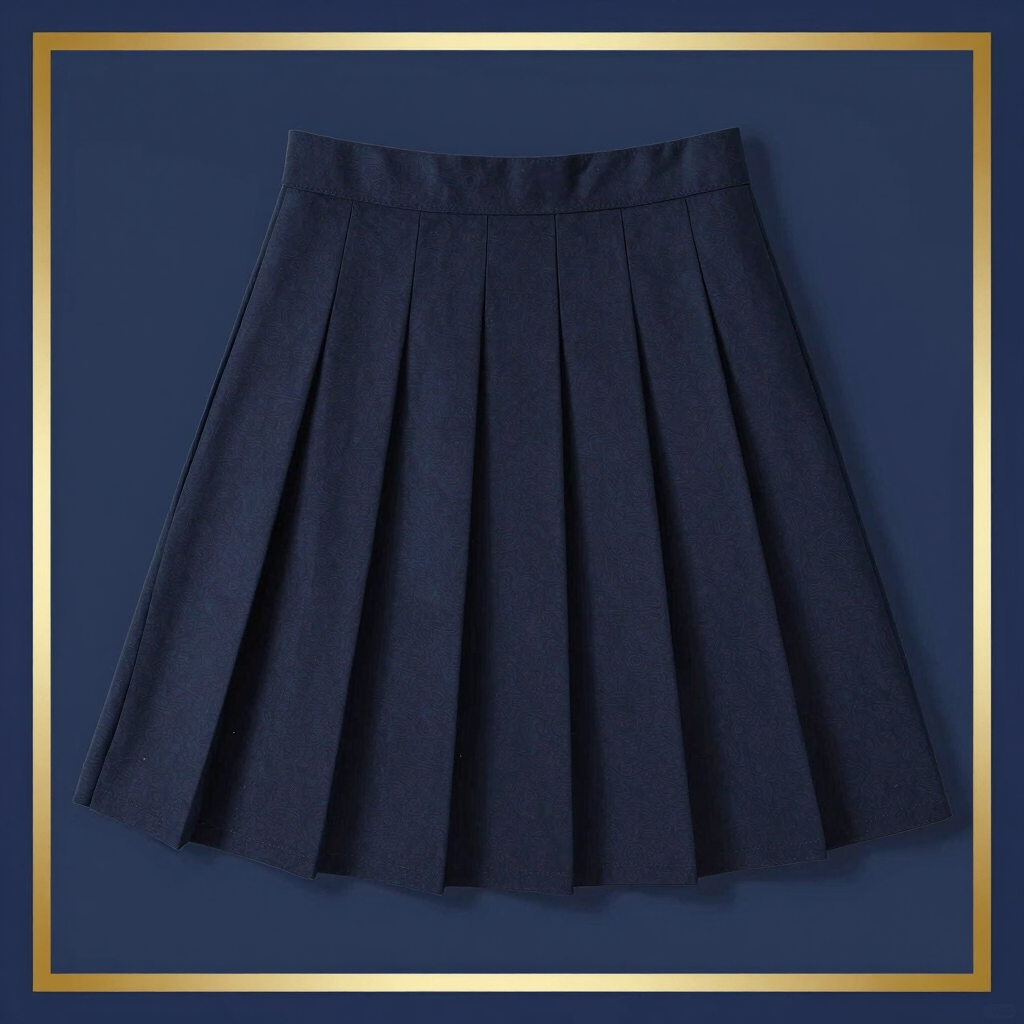 Falda Plisada Azul Marino