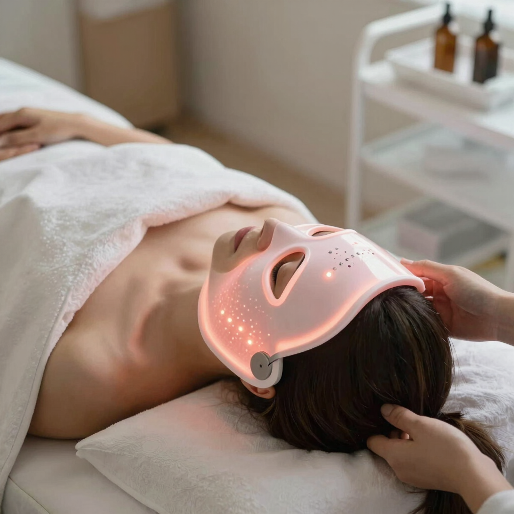 Radiofrecuencia Facial y Máscara LED de 8 Luces