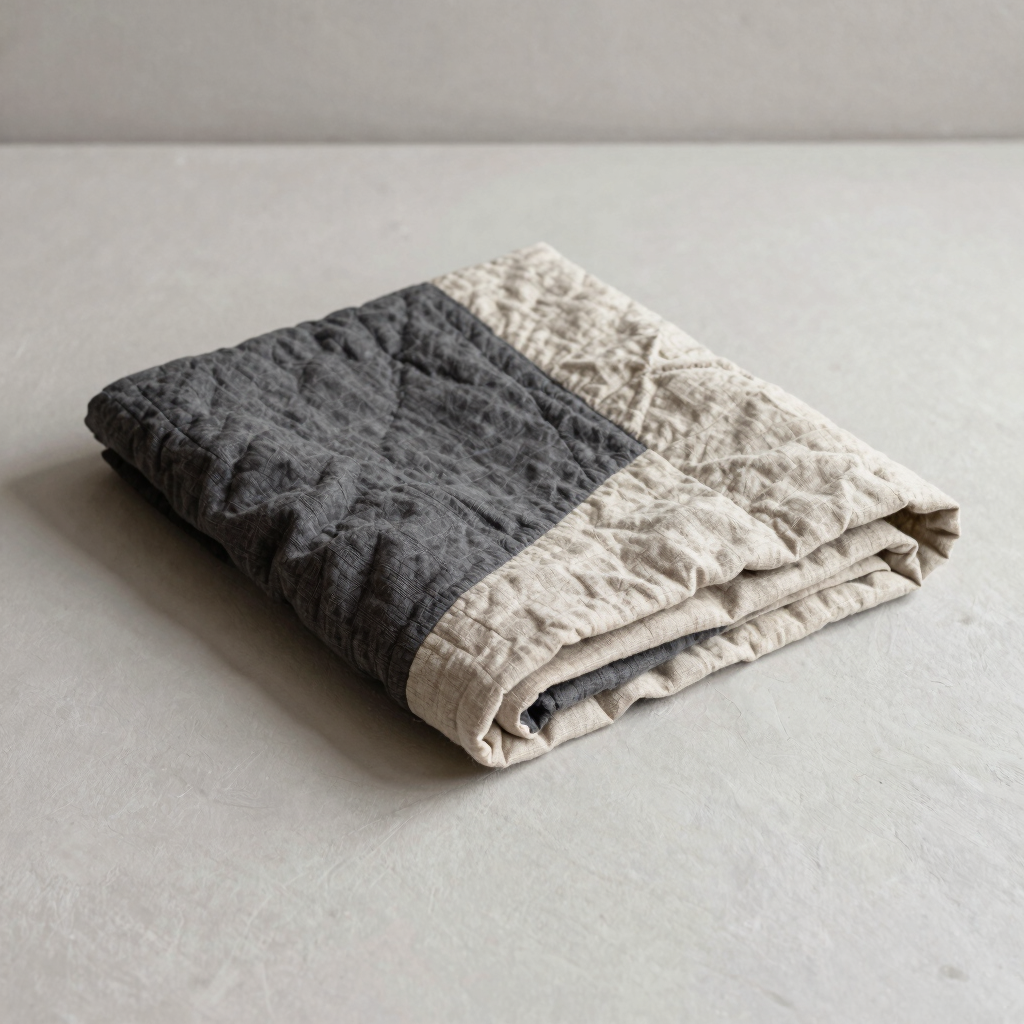 Charcoal Grid Bed Quilt