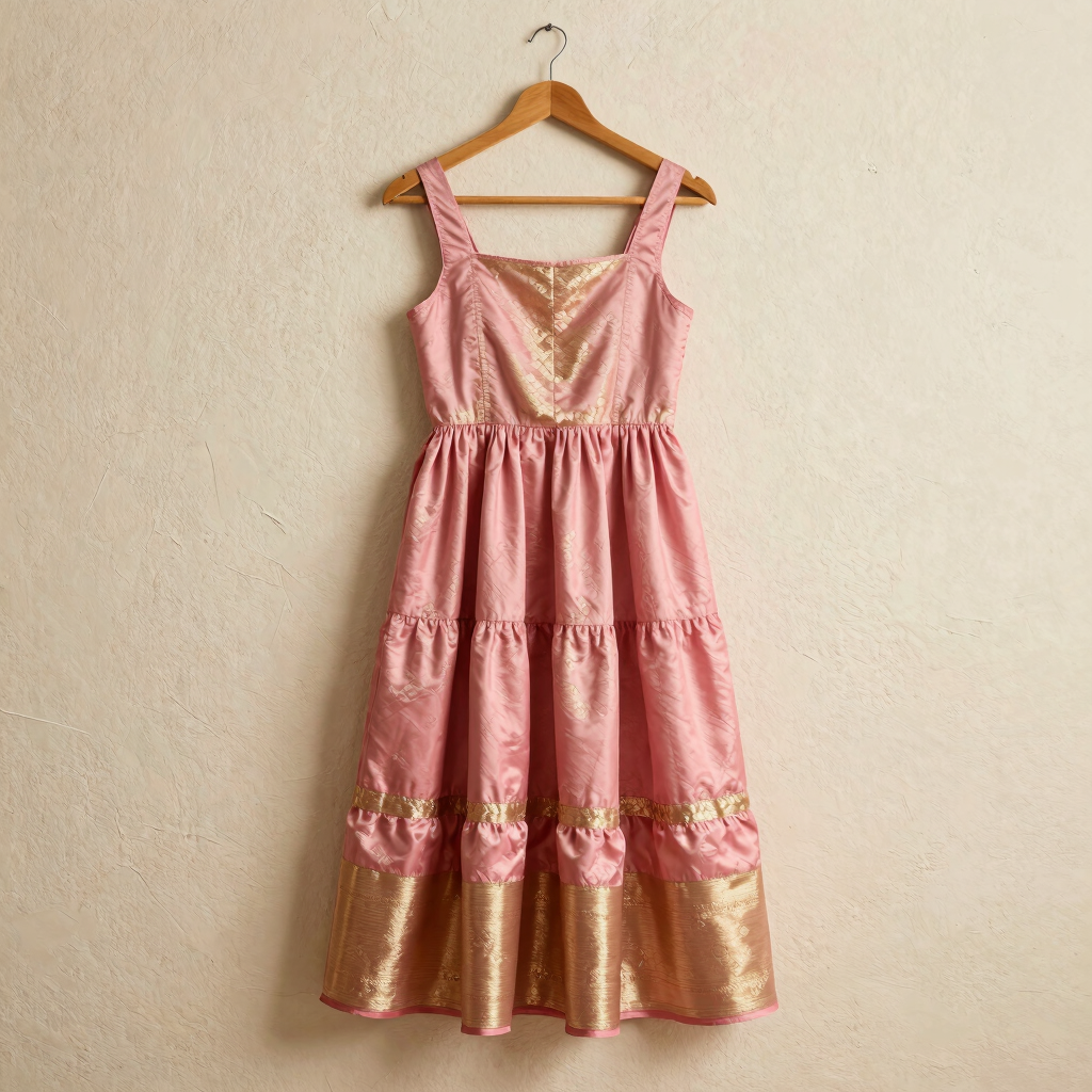 Banarasi Silk Tiered Dress