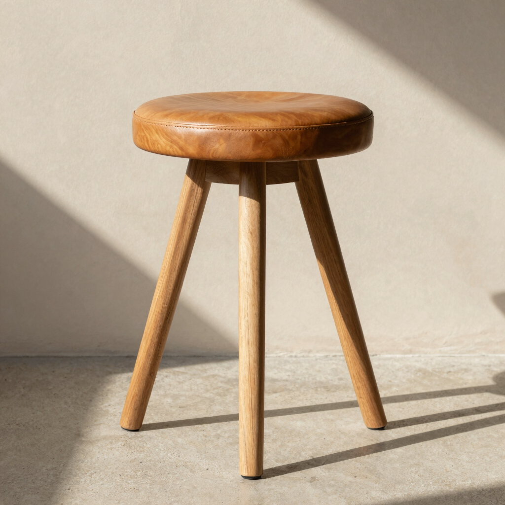 Hale Leather Top Accent Stool