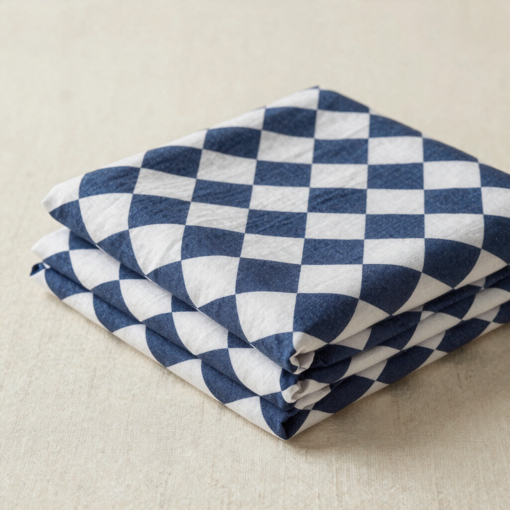 Classic Indigo Lattice Queen Bedsheet