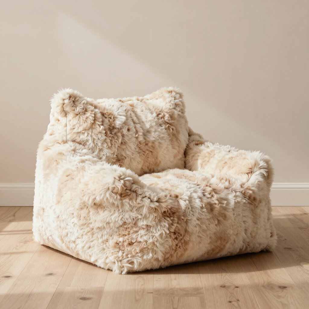 Lumi Pattern Faux Fur Bean Lounger