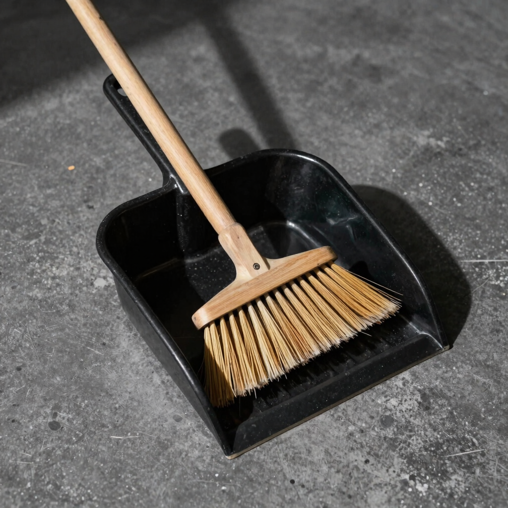 Cast Iron Dustpan Set